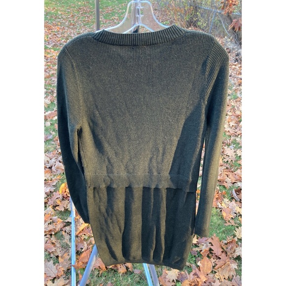 RELISTED ASOS Green Knit Sweater Dress Long Sleeves Crew Neck New With Tags - Picture 14 of 15